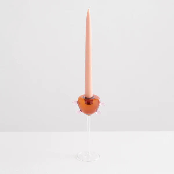 Grand POMPOM Candle Holder Amber