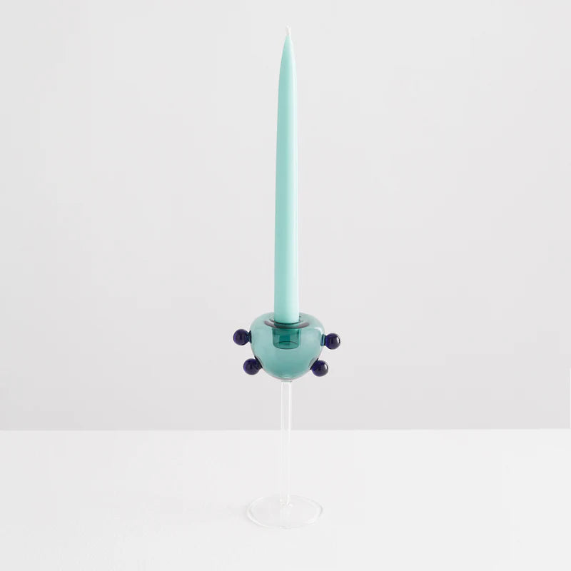 Grand POMPOM Candle Holder Teal