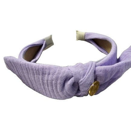 Harriet Muslin Knot Hairband - Lavender