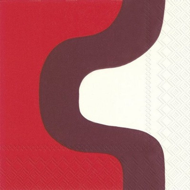 Marimekko Lunch Napkins - Seireeni Dark Red