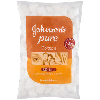 Johnson's Pure White Cotton Balls 120pk