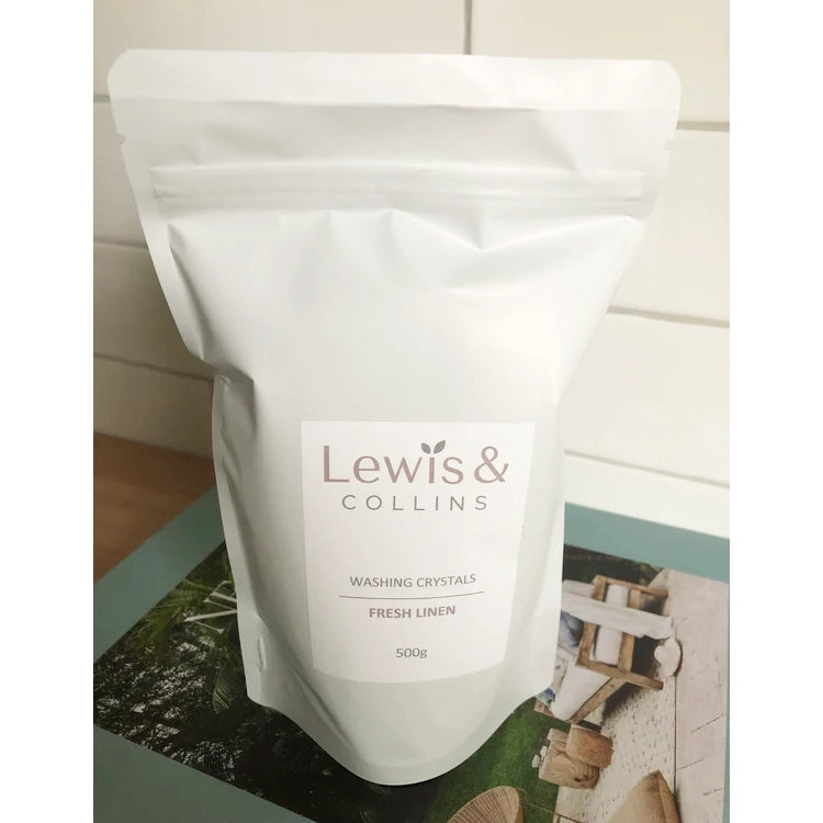 Lewis & Collins Washing Crystals 500g Pouch - Fresh Linen