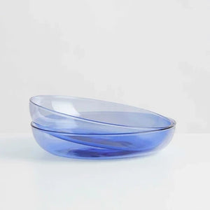 Maison Balzac Set of 2 Glass Plates - Azure