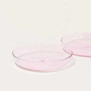 Maison Balzac Set of 2 Glass Plates - Pink