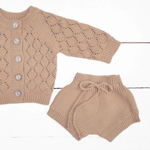 Mali Wear Knitted Bloomer - Tan, 3-6m