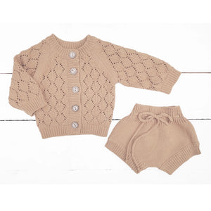 Mali Wear Knitted Bloomer - Tan, 3-6m