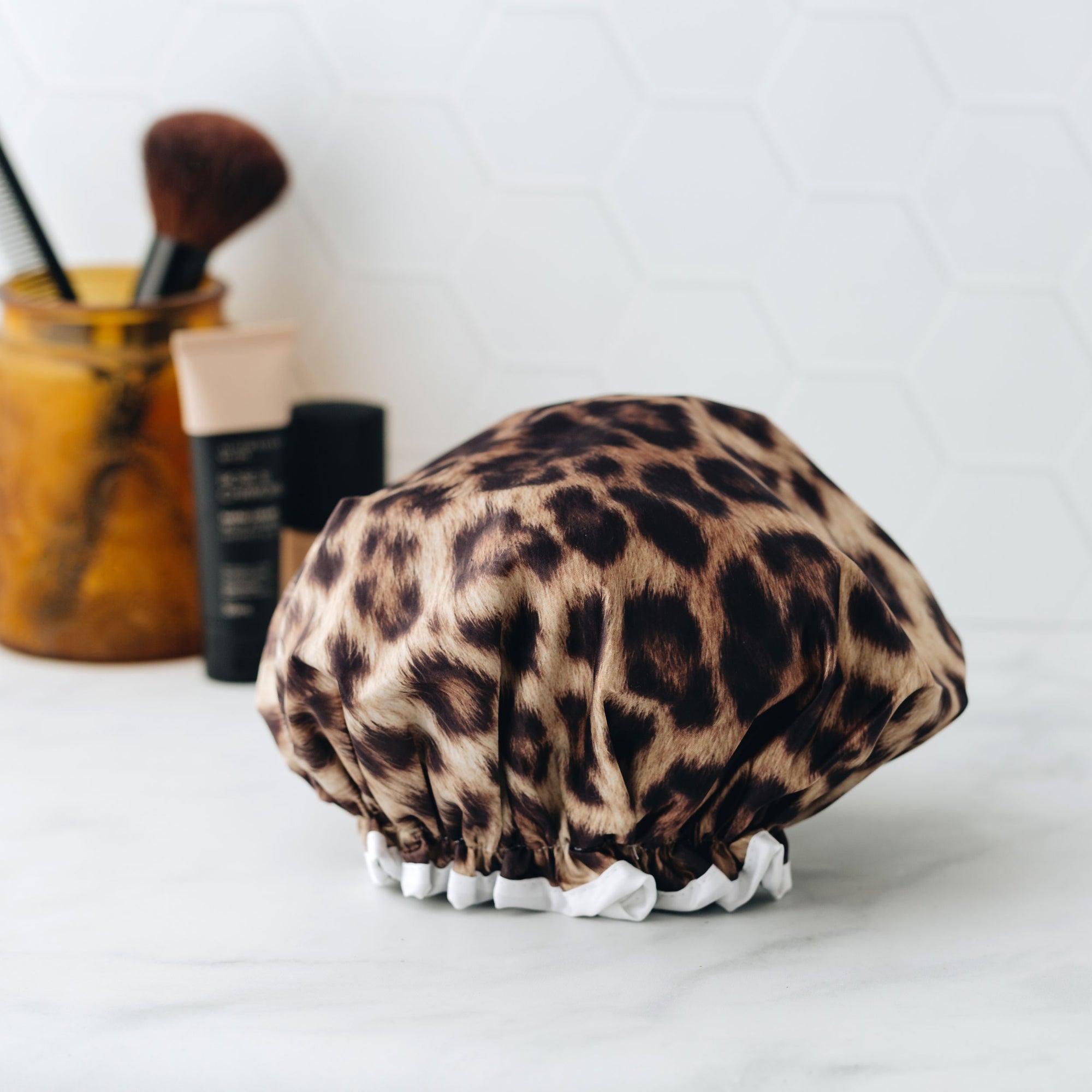 Manor Road Shower Cap Leopard