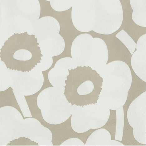 Marimekko Lunch Napkin - Unikko Linen/White