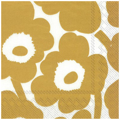 Marimekko Lunch Napkin - Unikko White Gold