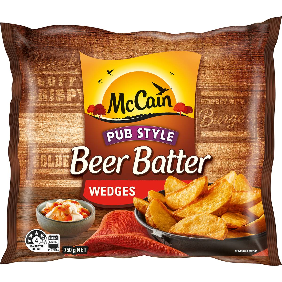 McCain Beer Batter Wedges 750g