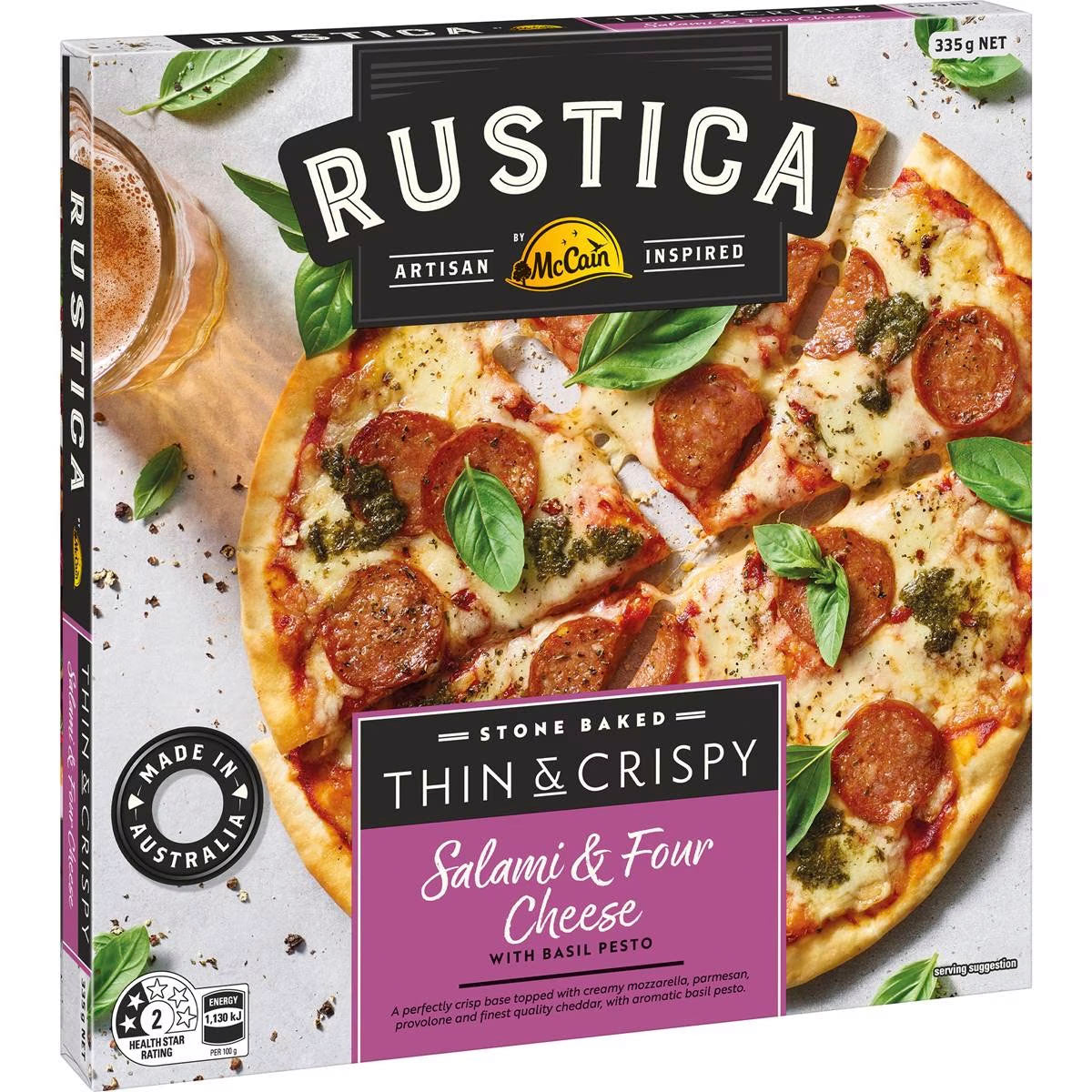 McCain Rustica Salami & Four Cheese Pizza 335g