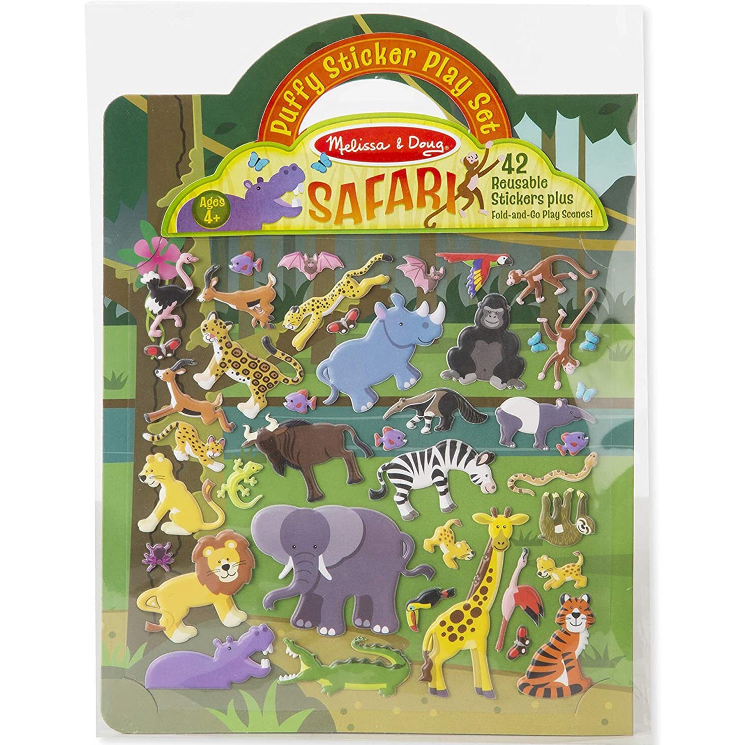 M&D - Reusable Puffy Sticker Play Set-Safari