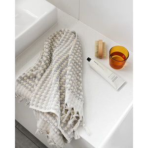 Miss April Hand Towel - Pale Grey