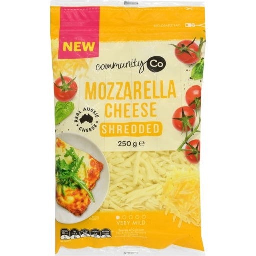 Community Co Shredded Mozzarella Cheese 250g