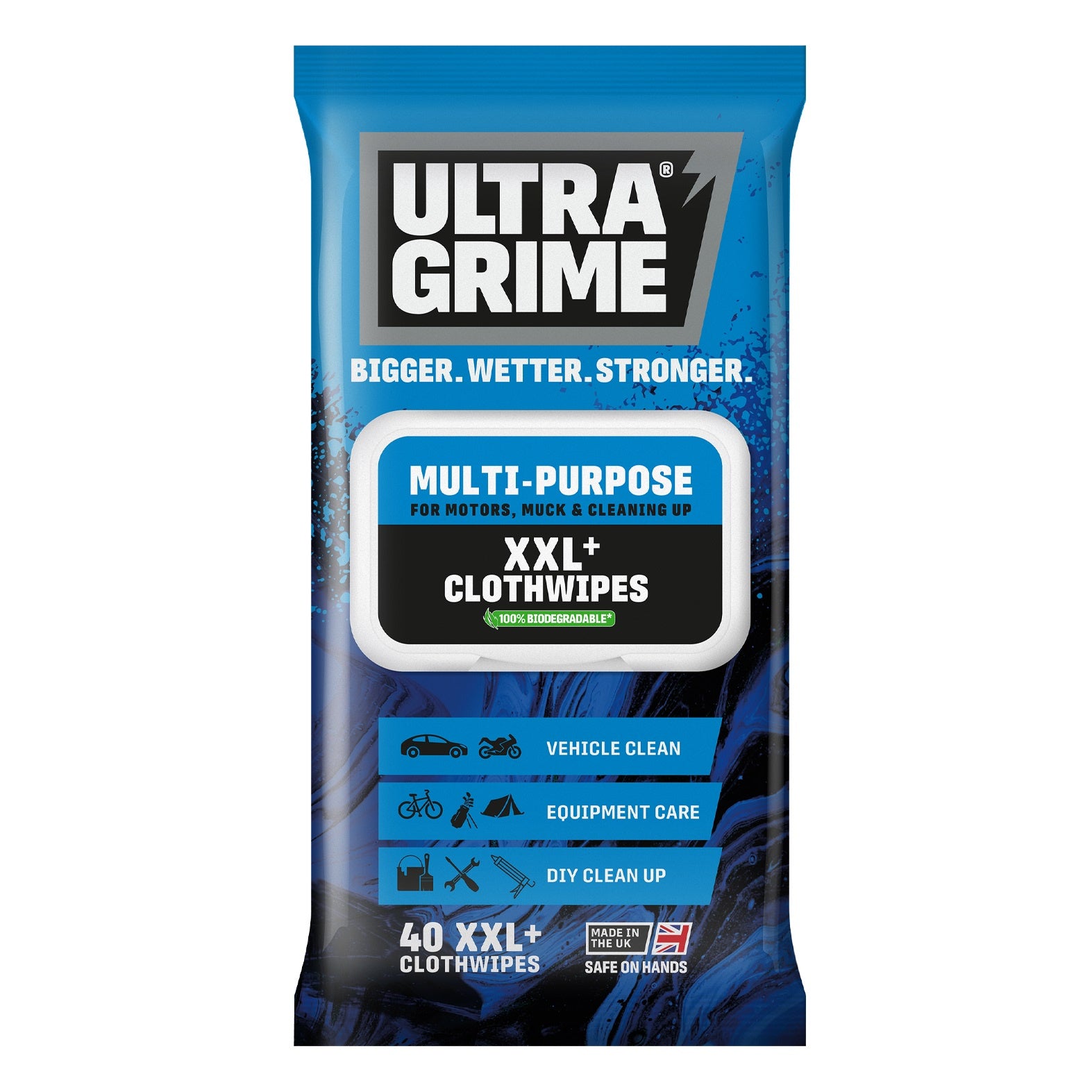 UltraGrime Multi-Purpose XXL+ Clothwipes 40pk