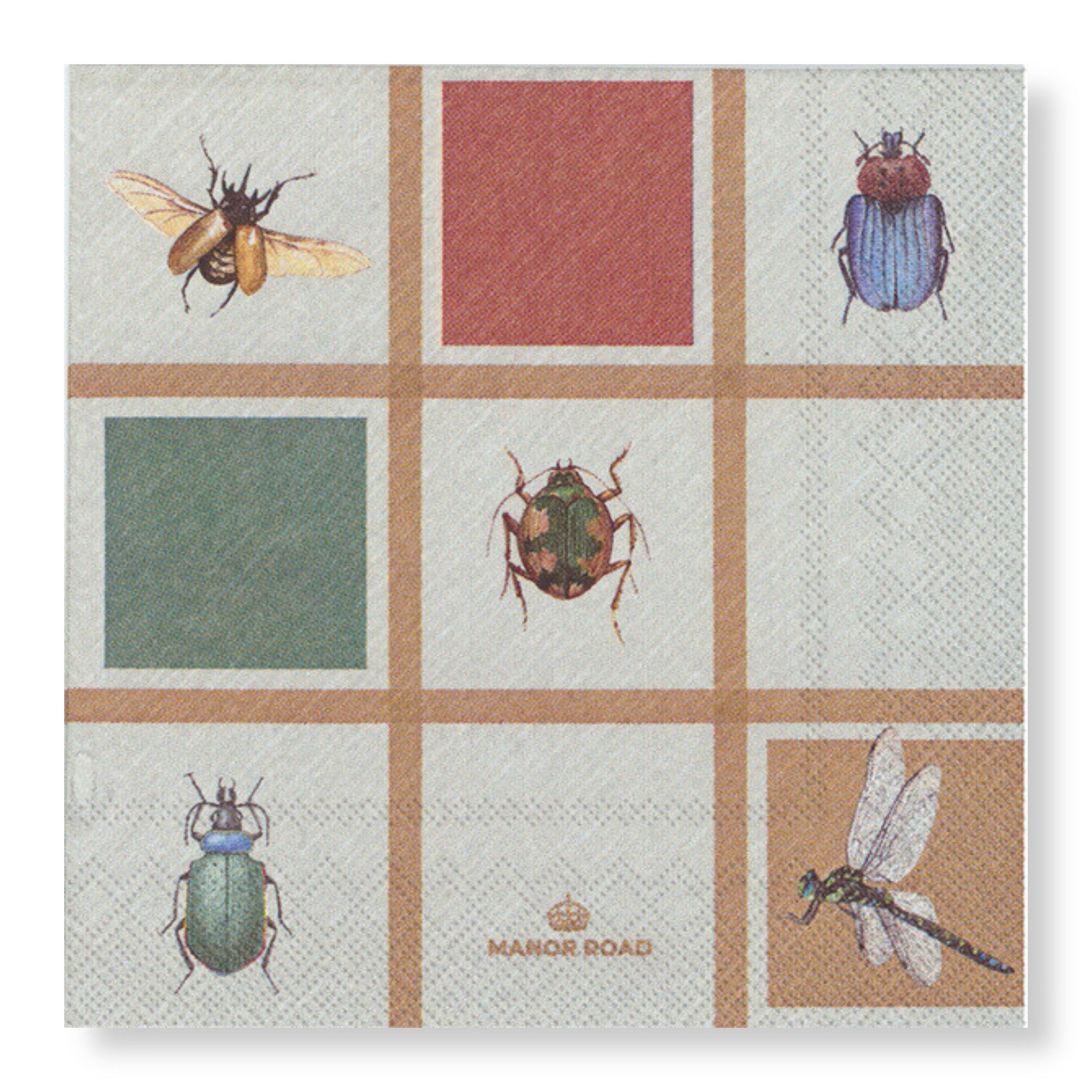 Beetles & Bugs Napkins - Cocktail