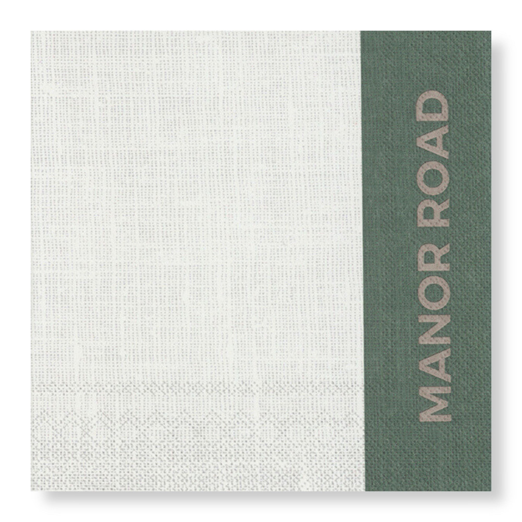 Linen (Colourblock Green) Napkins - Cocktail