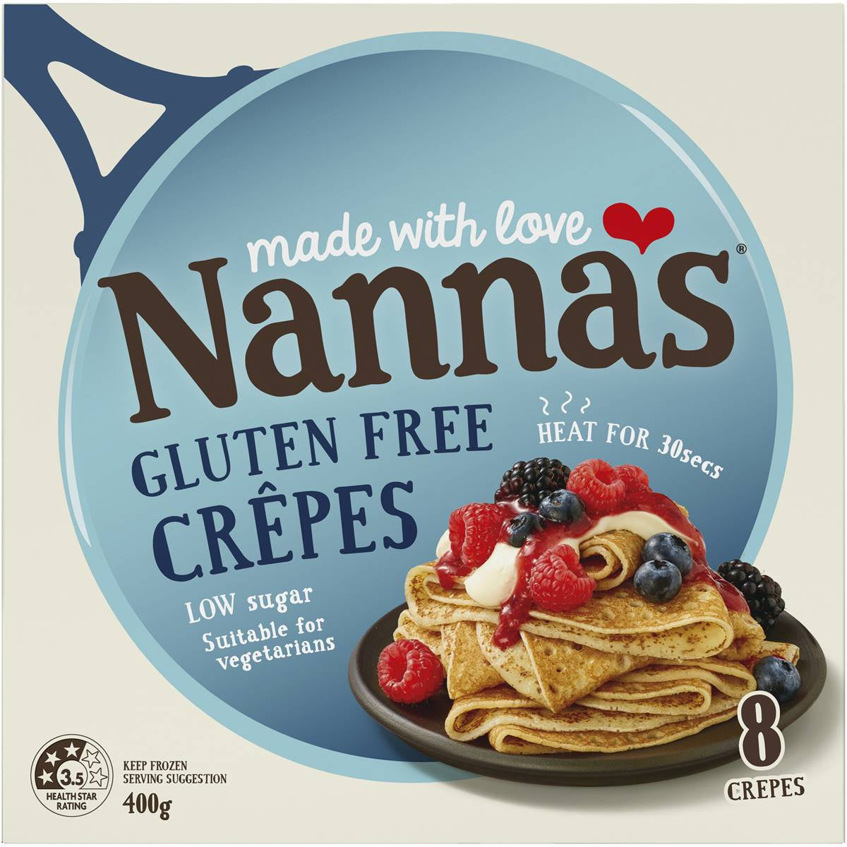 Nanna's Frozen French Crepes 400g 8pk