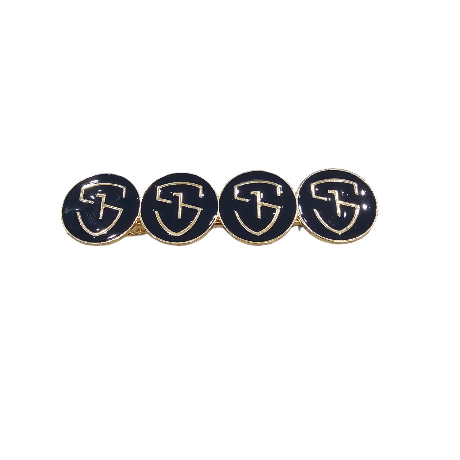 Navy/Gold Barrette Clip - 4 OSG Badge