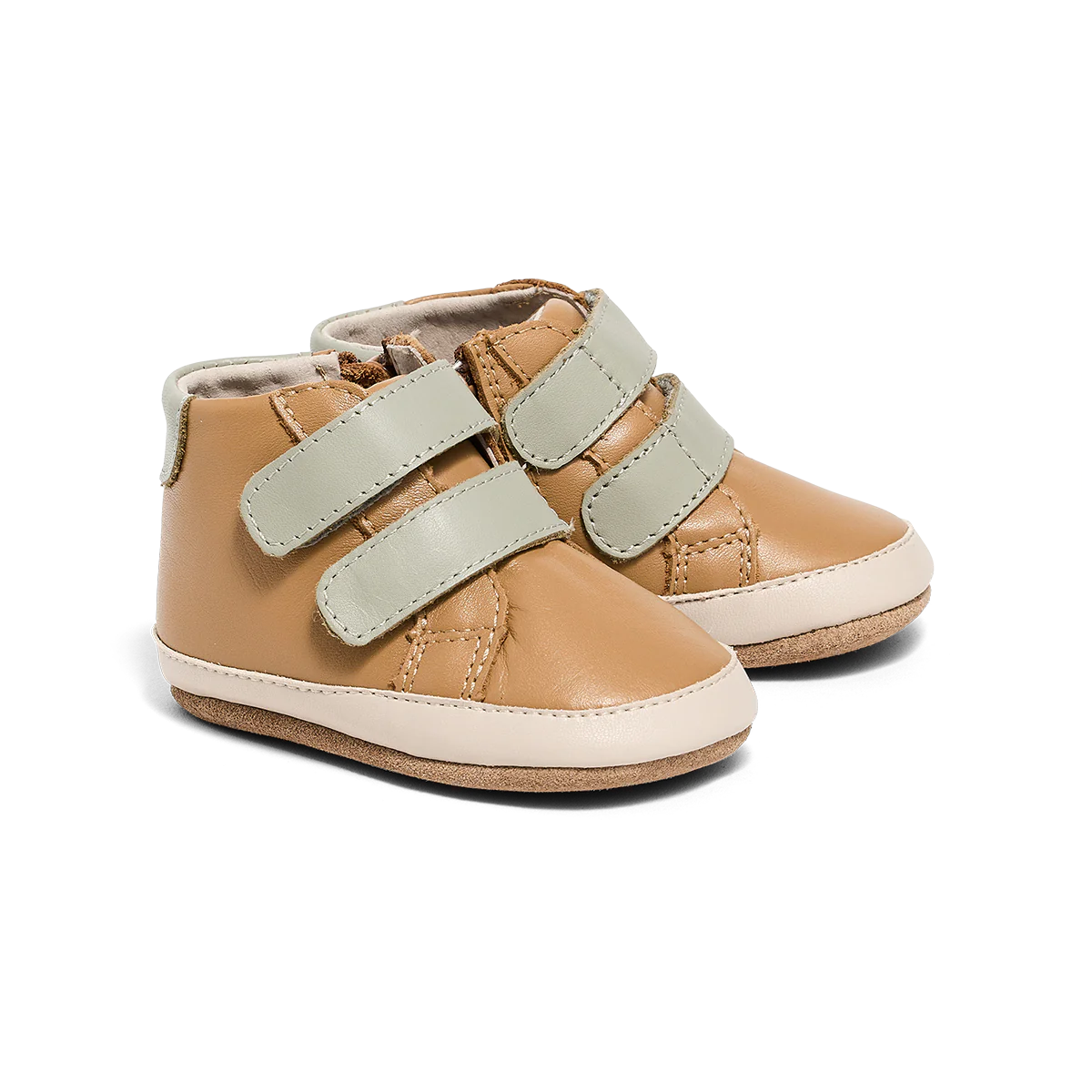 PB Soft Sole Shoe Hi-Top / Tan-Sage / L