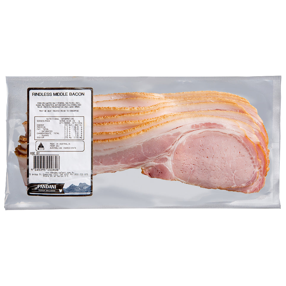 Pandani Rindless Middle Bacon 500g