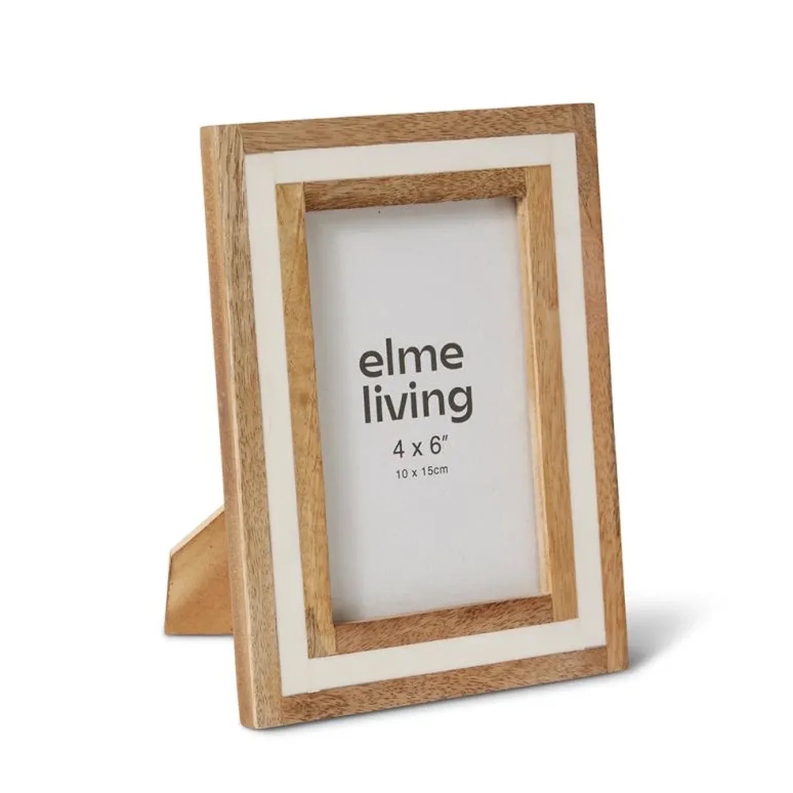 Pedro 4x6" Photo Frame - 15x2x20cm - White/Natural