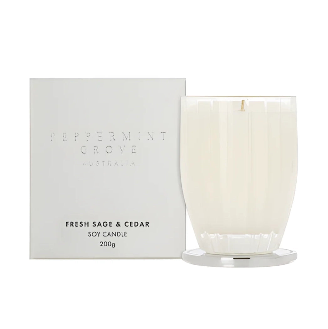 Peppermint Grove Candle 200g / Fresh Sage & Cedar