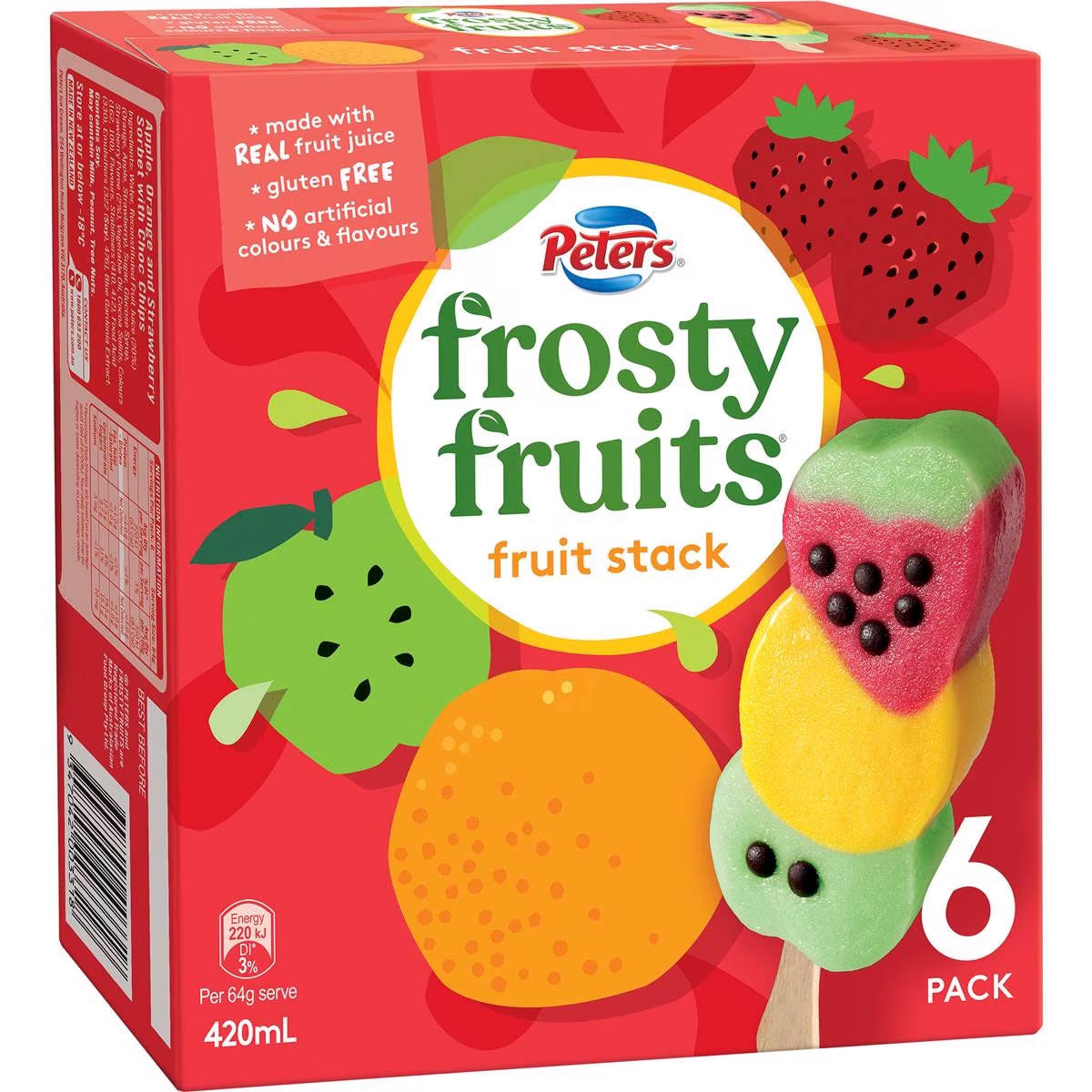 Peter's Frosty Fruits Fruit Stack 6pk