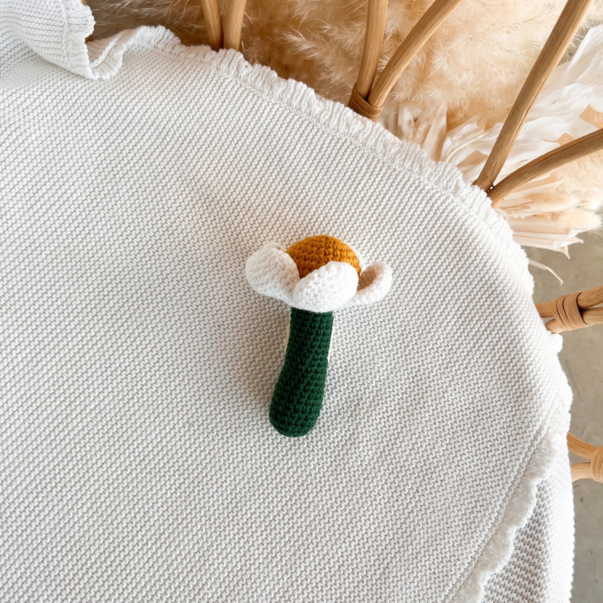 Daisy Crochet Rattle