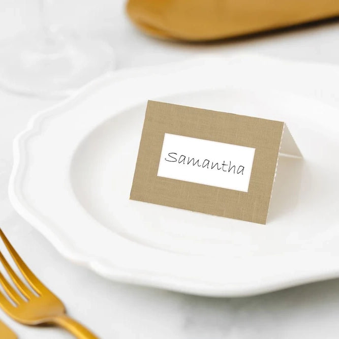 Place Cards 45pk - Linen (Gold)