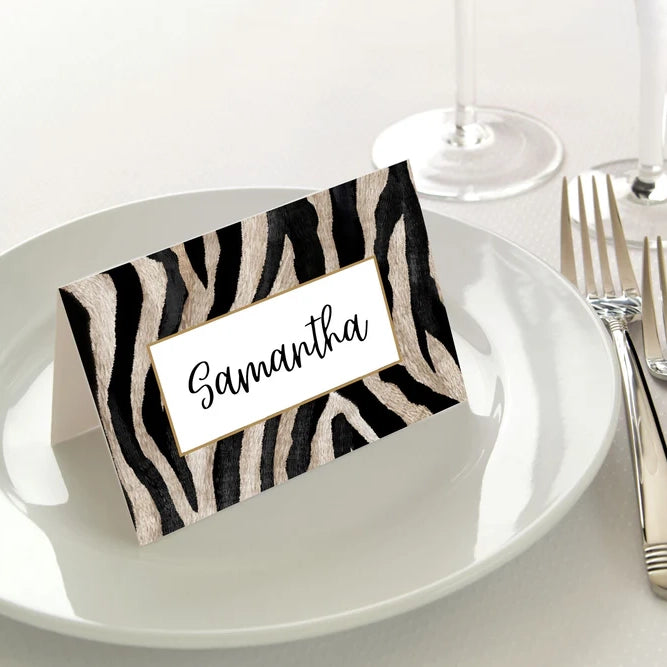 Place Cards 45pk - Zebra