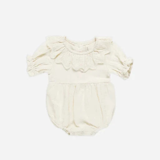 Collared Romper / Ivory / 3-6m