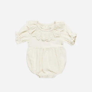 Collared Romper / Ivory / 3-6m