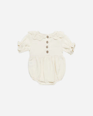 Collared Romper / Ivory / 3-6m