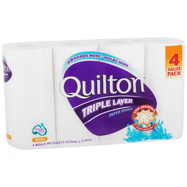 Quilton 3ply Paper Towel 4pk