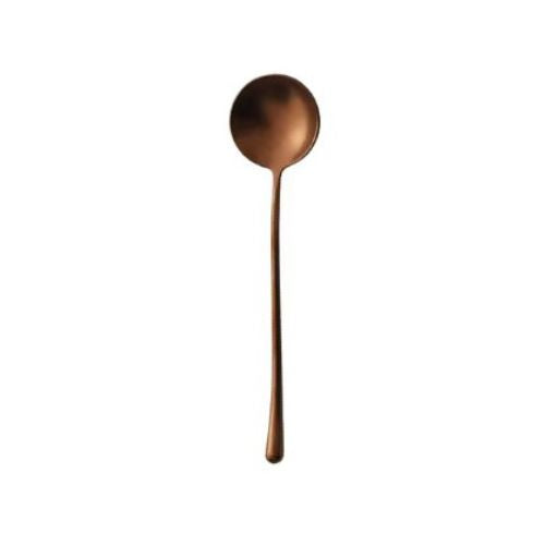 Wave Handle Soup Spoon 18.9cm - Rose Gold