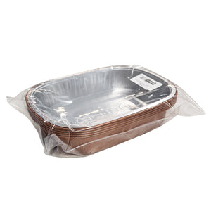 Rose Gold Foil Tray 850ml 5pk Oven/Microwave Safe