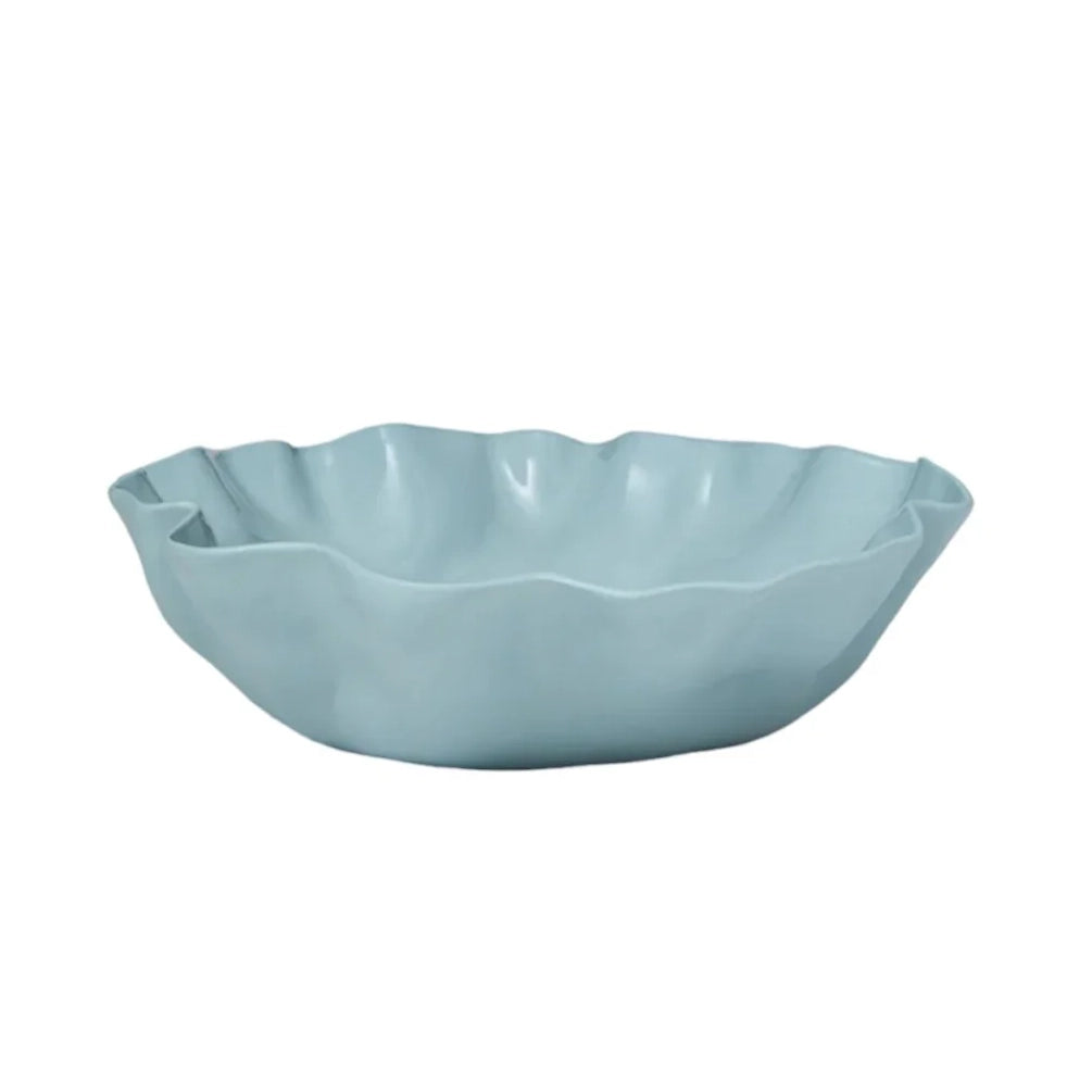 Ruffle Bowl Light Blue - L