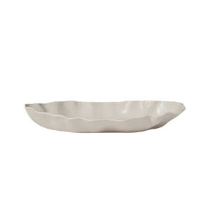 Ruffle Rectangle Platter Chalk White - M