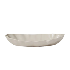 Ruffle Rectangle Platter Chalk White - XL