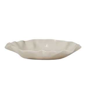 Ruffle Round Platter Chalk White - XL