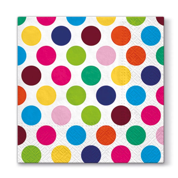 Lunch 3 Ply Napkins - Large Dots - Pack 20