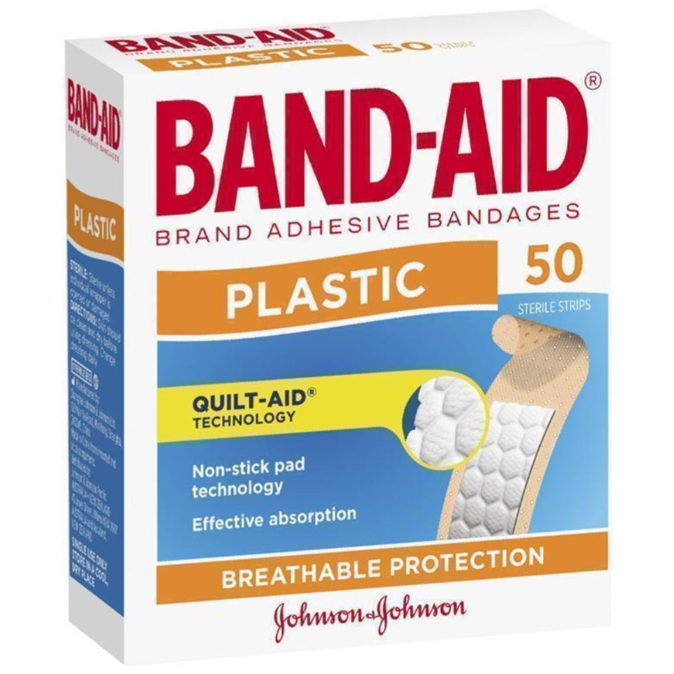 Band-Aid Plastic Strips 50pk