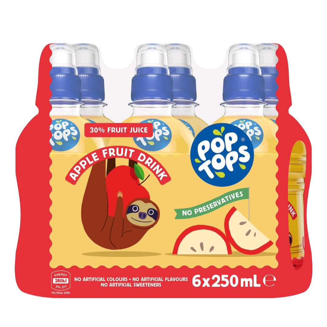 Pop Tops Apple 250ml 6pk