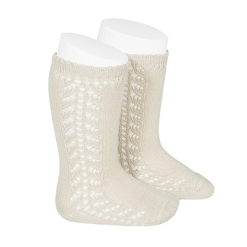 Condor Side Openwork Knee High Socks