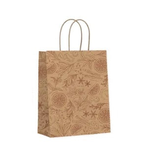 Twisted Handle Gift Bag Sugar & Spice Kraft Medium - 210x270x110mm