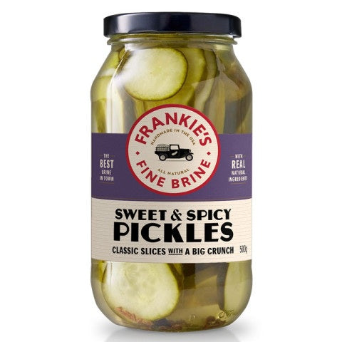 Frankie's Classic Sweet & Spicy Pickles 500g