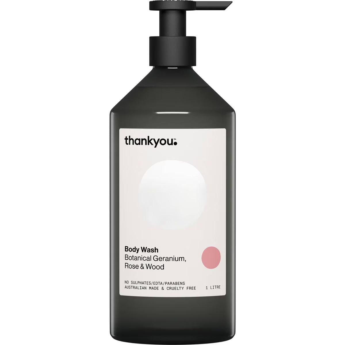 Thankyou Body Wash Botanical Geranium, Rose & Wood 1L