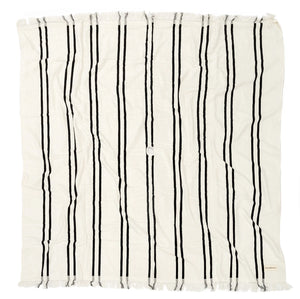 The Beach Blanket - Black Two Stripe