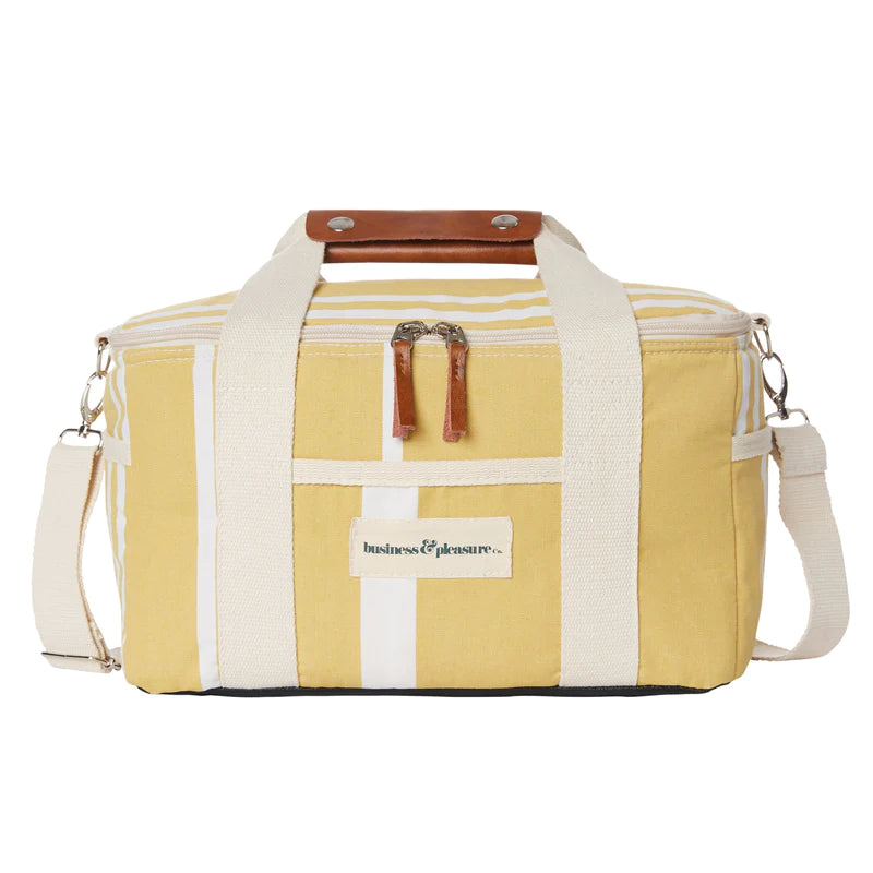 The Premium Cooler Bag - Vintage Yellow Stripe